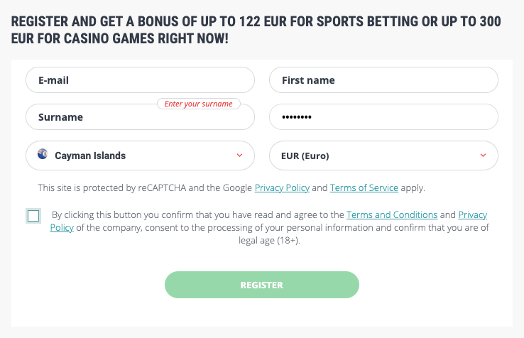 22Bet login